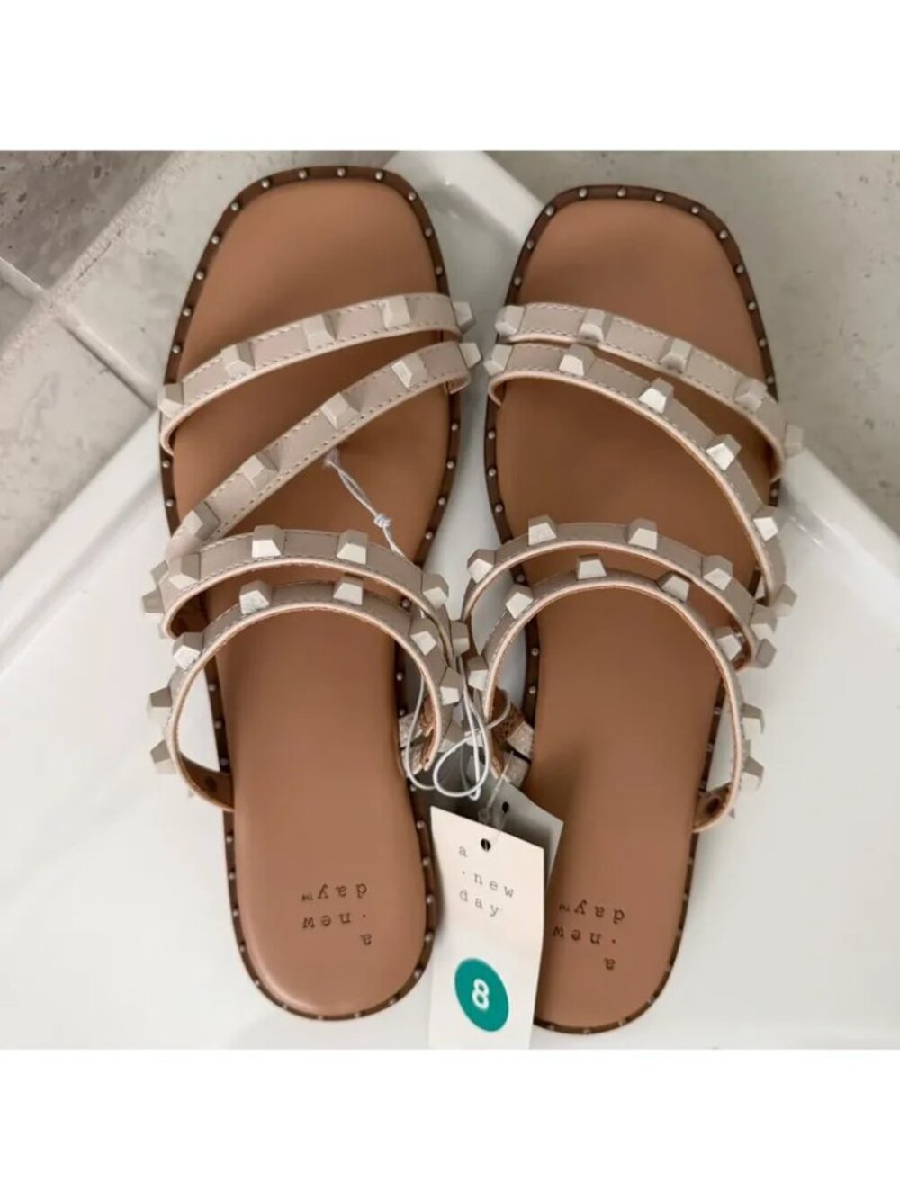 A New Day Women’s Studded Sandals Size 8